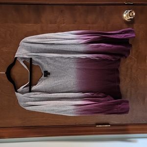 Gently-used PL Movement Active Caridgan, Gray and Purple, Size XL